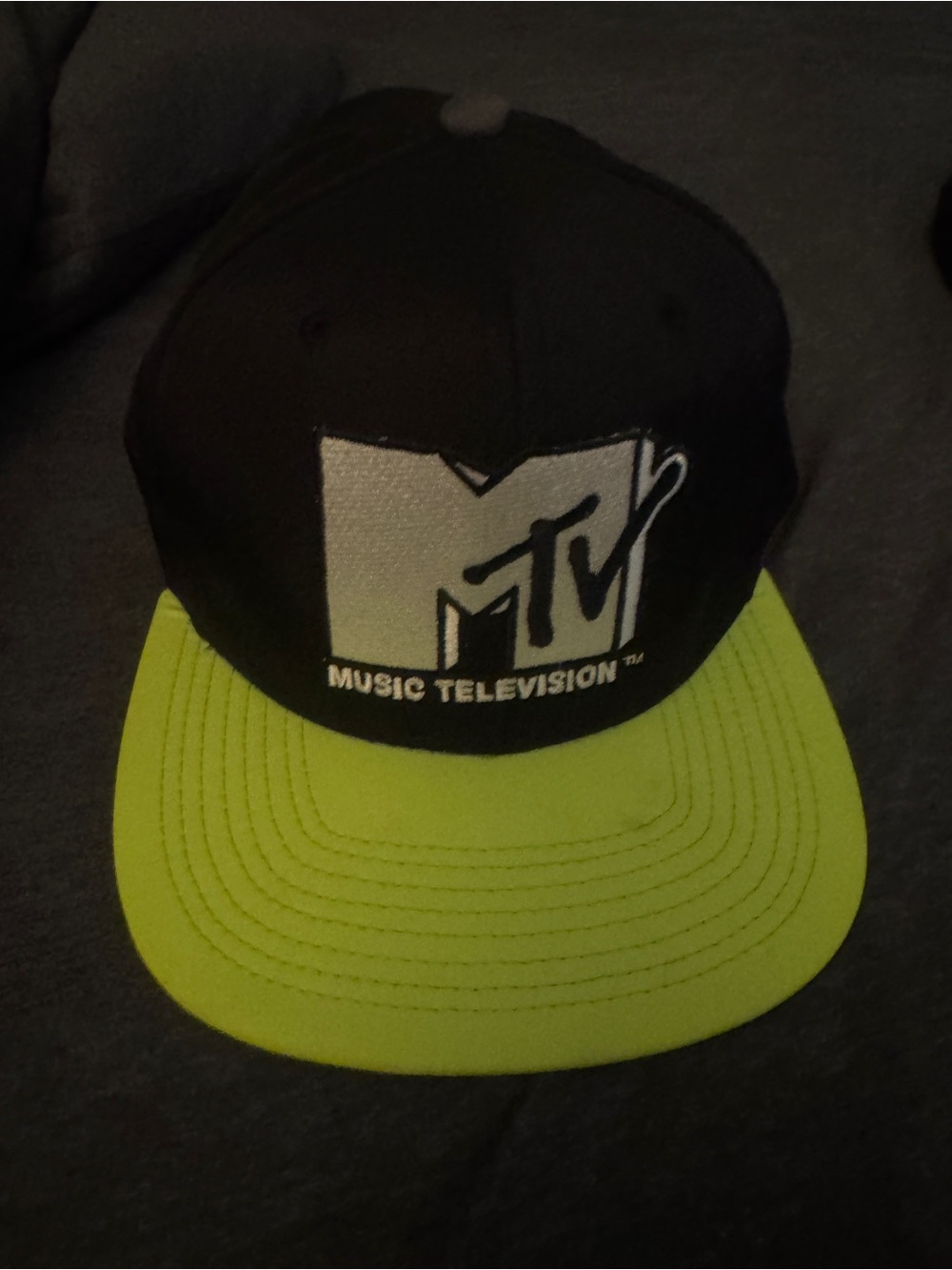 Limited edition MTV neon green and black Starter cap
